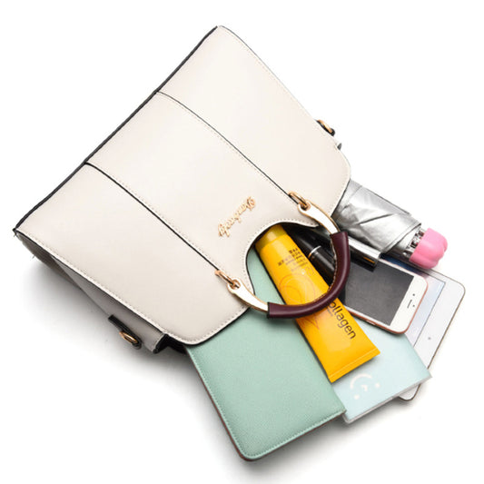 Designer PU Leather Shoulder Bag for Women β Luxury Handbag with Zipper Closure (Multiple Colors)