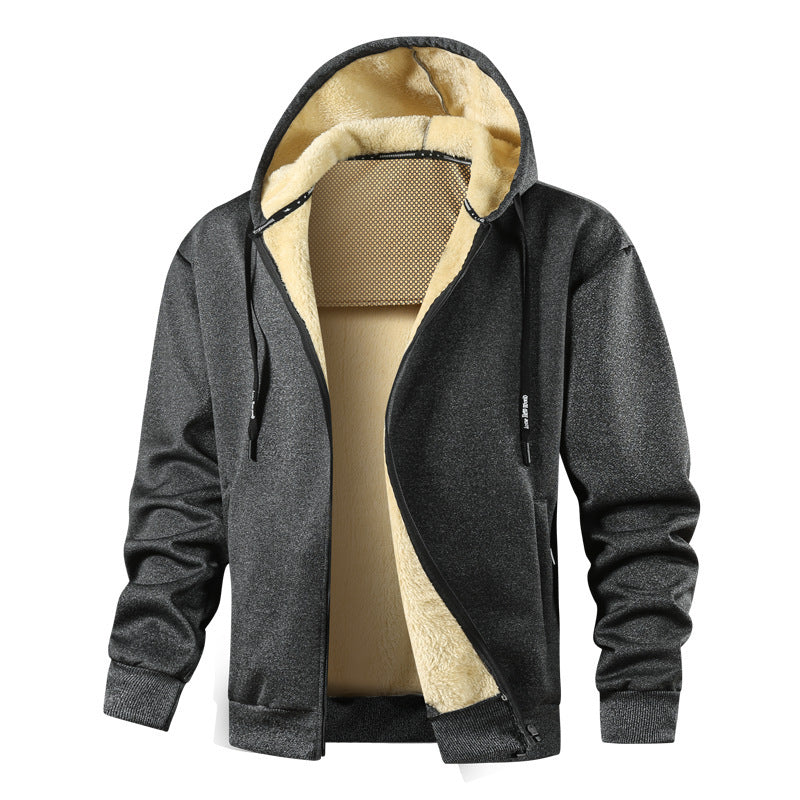 Men's Hooded Sweatshirt Casual Sports Winter Fleece-lined Thickened