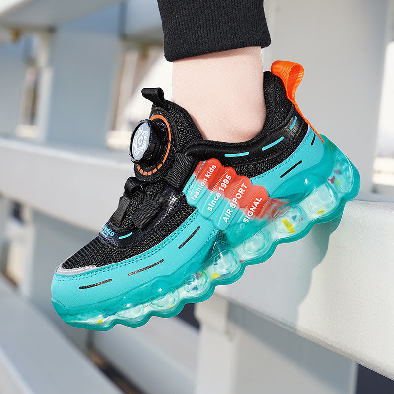 Kids Sports Shoes – Breathable, Anti-Slip Running Shoes with Buckle for Boys & Girls (Sizes 27–39)