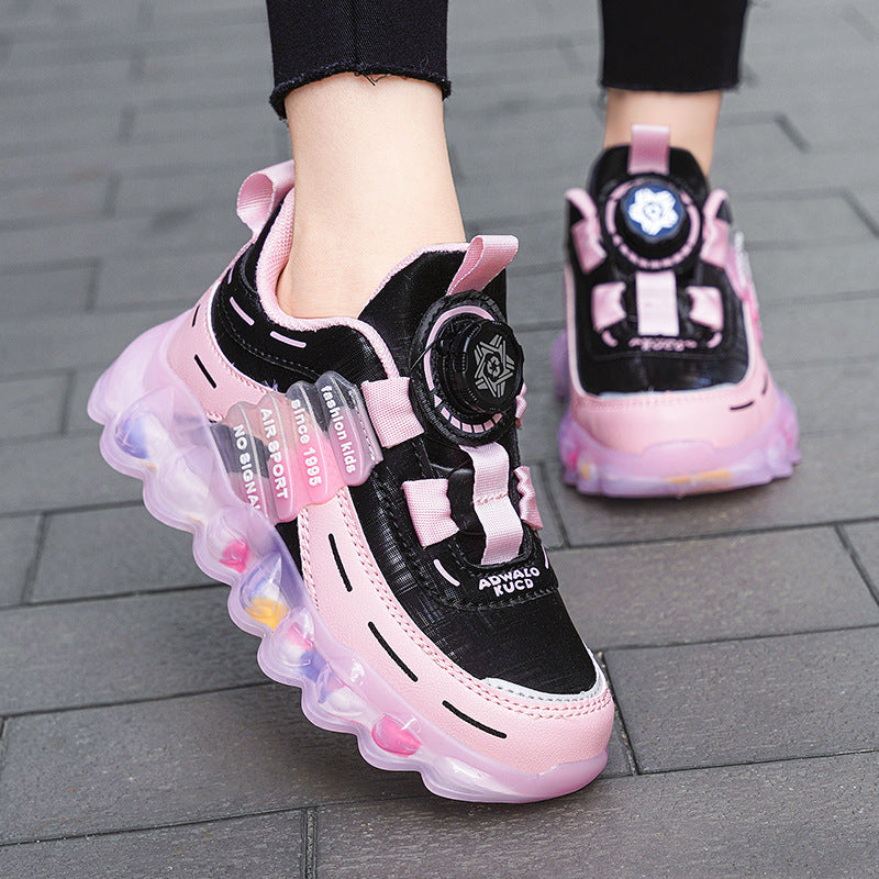 Kids Sports Shoes – Breathable, Anti-Slip Running Shoes with Buckle for Boys & Girls (Sizes 27–39)