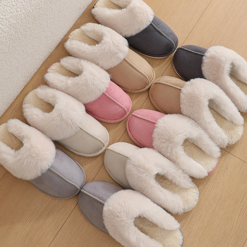 Winter Warm Plush Indoor Slippers for Women – Soft, Non-Slip Cozy Home Shoes