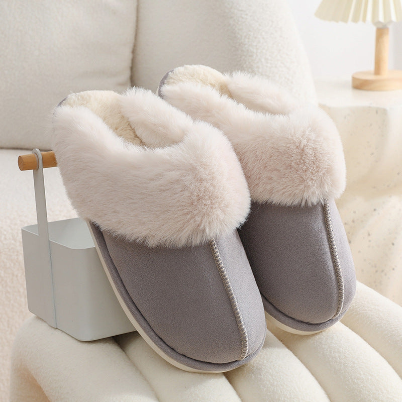Winter Warm Plush Indoor Slippers for Women – Soft, Non-Slip Cozy Home Shoes