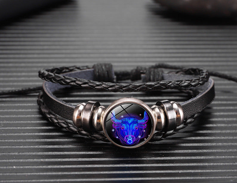 Zodiac Constellation Bracelet Braided Design Bracelet For Men Women Kids