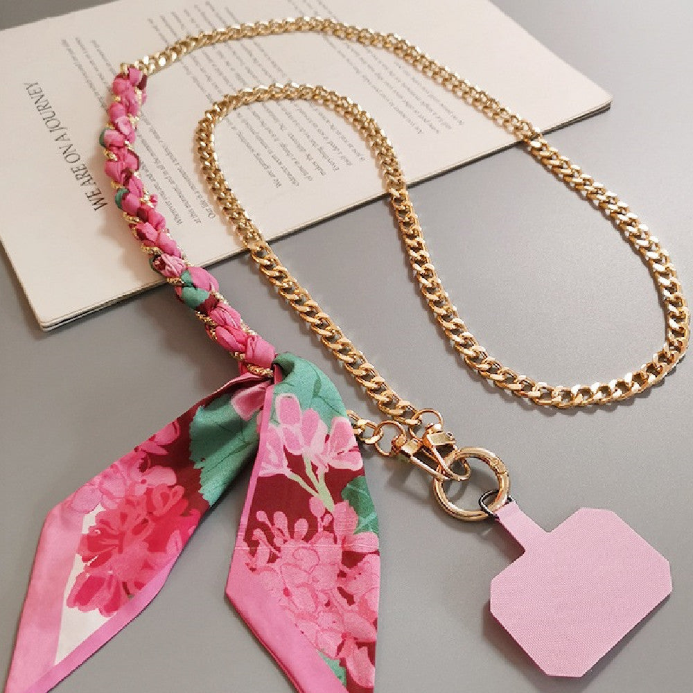 Elegant Crossbody Scarf Chain Lanyard for Women – Multifunctional Metal Fashion Accessory (Mixed Colors)