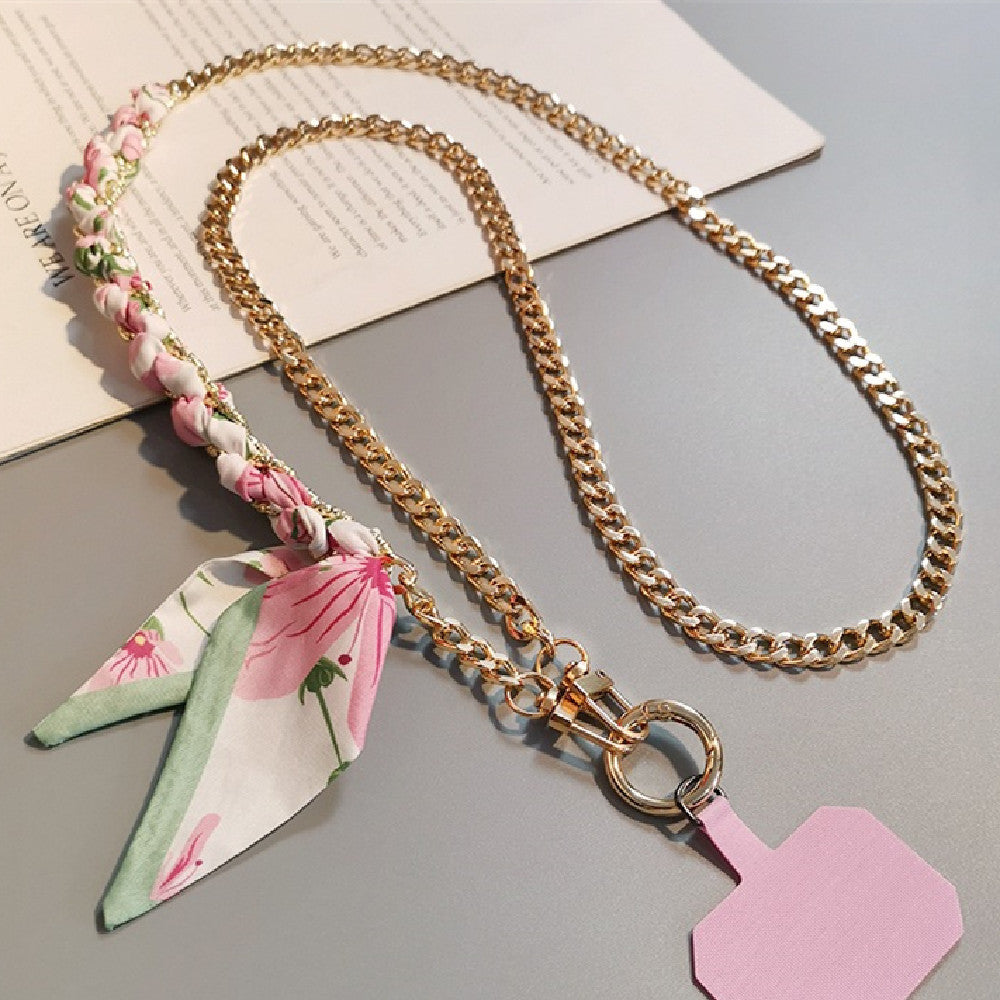 Elegant Crossbody Scarf Chain Lanyard for Women – Multifunctional Metal Fashion Accessory (Mixed Colors)